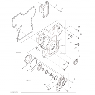 Group 44: Timing Gear Cover &amp;amp;amp; Water Pump, continued  第44組：正時(shí)齒輪蓋和水泵，&amp;amp;ldquo;GM93289,&amp;amp;rdquo;&amp;amp;ldquo;GM93285,&amp;amp;rdquo;&amp;amp;ldquo;GM9165