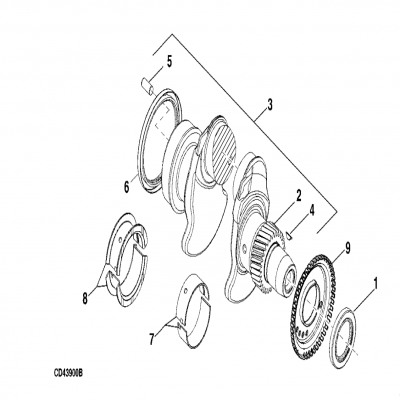 Group 47: Crankshaft, continued  第47組：曲軸，“GM93289,”“GM93285,”“GM91650,”“GM85414,”“GM85412,”“GM85410,”“GM51613,”&ldqu