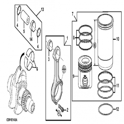 Group 48: Piston and Connecting Rod, continued  第48組：活塞和連桿，“GM93289,”“GM93285,”“GM91650,”“GM85414,”“GM85412,”“GM85410,”“GM