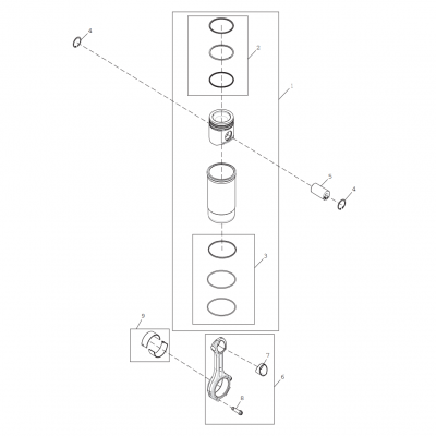 Group 48: Piston and Connecting Rod, continued  第48組：活塞和連桿，“GM93289,”“GM93285,”“GM91650,”“GM85414,”“GM85412,”“GM85410,”“GM