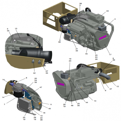 Engine, continued  發(fā)動(dòng)機(jī)，“GM91650,”“40MDDCA,”“55MDDCB ,”“65MDDCC,”“80MDDCD,”“99MDDCE,”“GM93289,”“GM88610,”