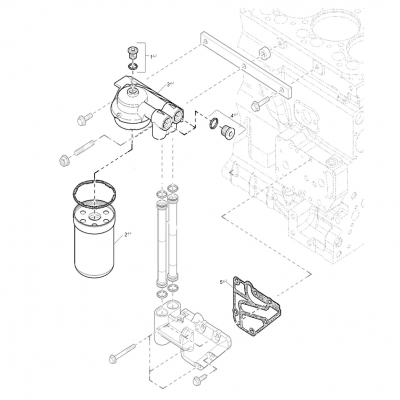 Oil Filter 6 Cylinder (MDDCD, MDDCE, MDDCH, MDDCJ, MDDCP and MDDCR) 1 機(jī)油濾清器6缸  40MDDCA-  55MDDCB-  65MDDCC-  80MDDCD-  99MDDCE-  40MDDCF-  50MDDCG-  65MDDCH-  80MDDCJ-  35MDDCK-  40MDDCL- 55MDDCM-  65